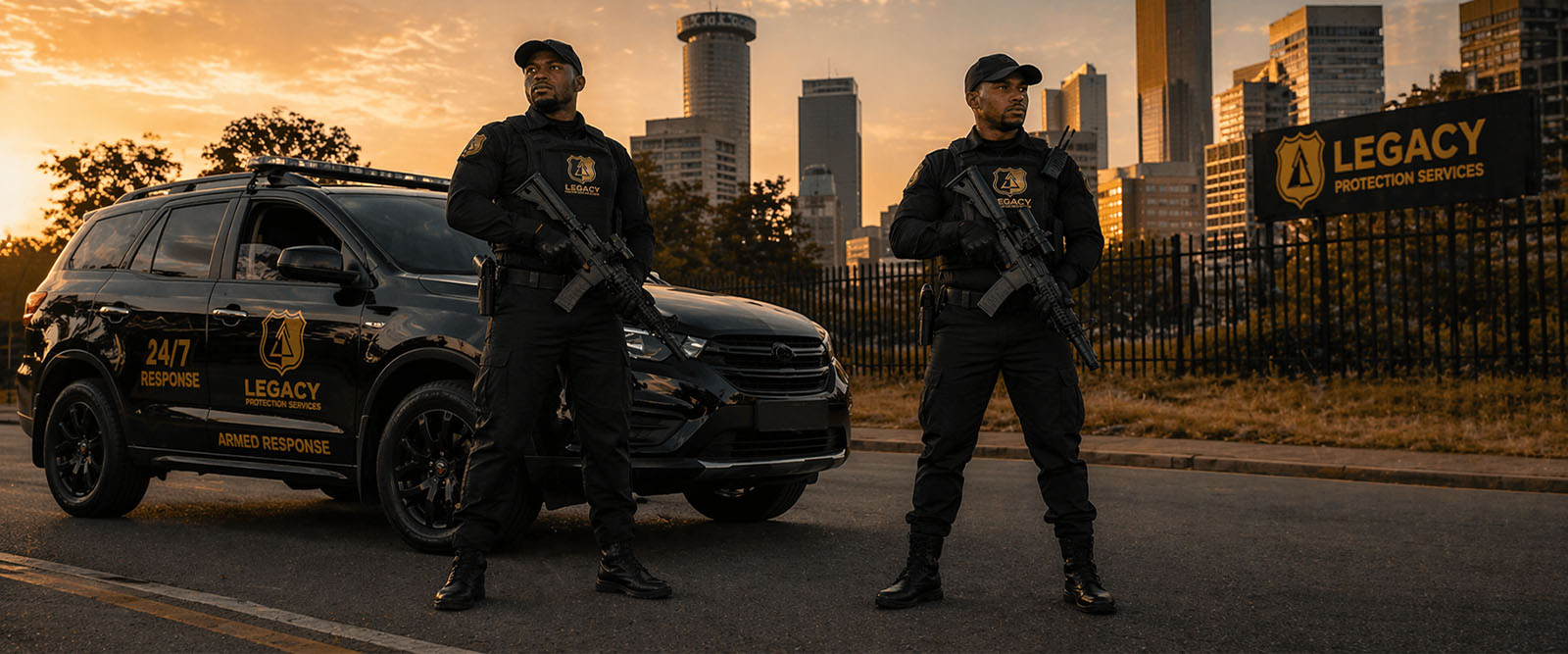 Legacy Protection Services security officers providing professional armed and unarmed protection services across South Africa