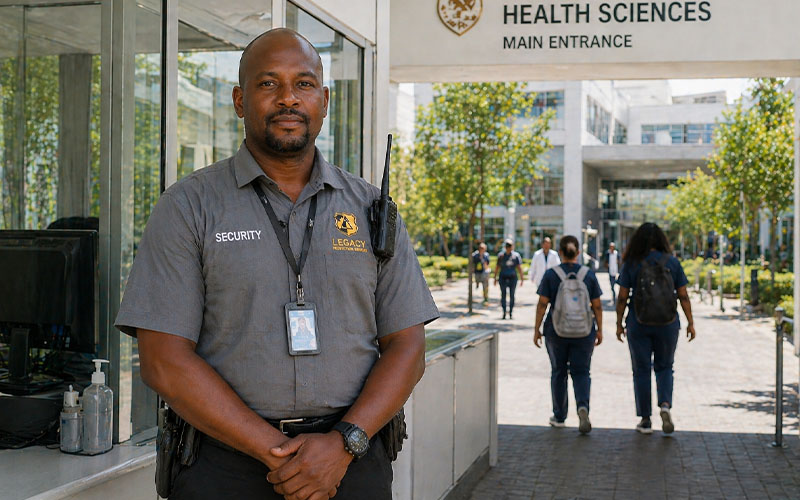 Legacy Protection Services healthcare security team protecting hospital and medical facility