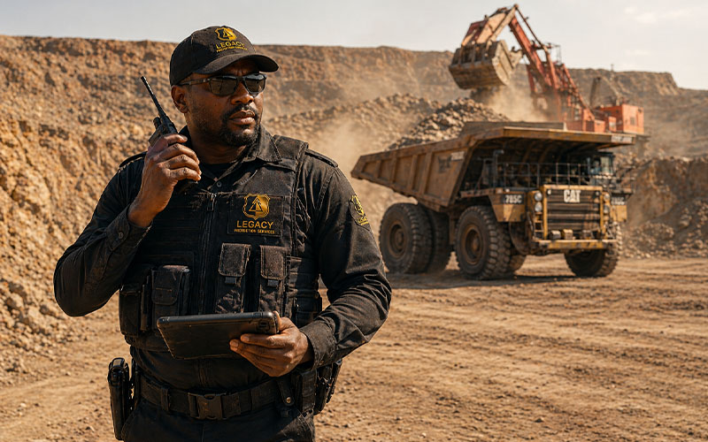 Legacy Protection Services mining security team protecting remote sites and assets